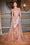 Formal Dresses Long Formal Glitter Overskirt Gown Rose Gold