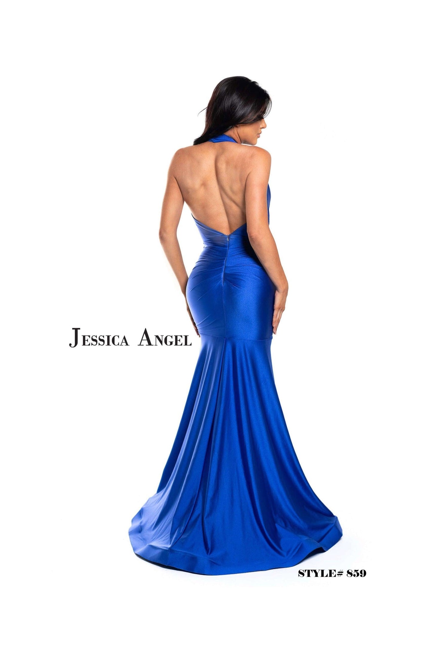 Jessica Angel Halter Long Formal Dress 859 - The Dress Outlet