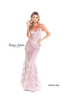 Jessica Angel Long Formal Fitted Lace Dress  857 - The Dress Outlet