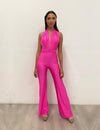 Jessica Angel Long Halter Formal Jumpsuit 854 - The Dress Outlet