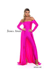 Jessica Angel Long Off Shoulder Formal Jumpsuit 877 - The Dress Outlet