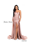 Jessica Angel Long One Shoulder Formal Dress 870 - The Dress Outlet