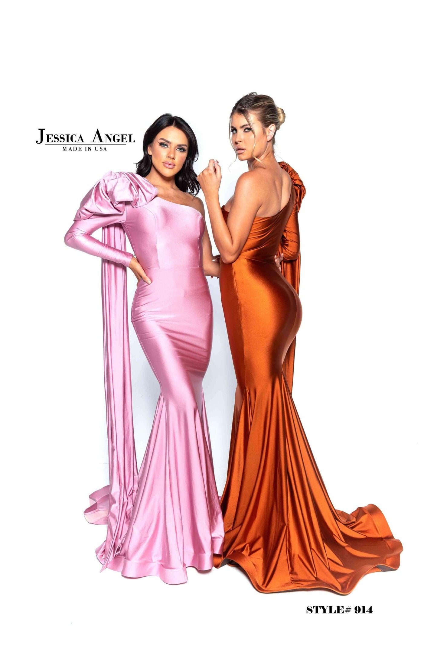 Jessica Angel Long One Shoulder Formal Dress 914 - The Dress Outlet