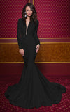 Jessica Angel Mermaid Long Formal Gown Black