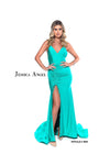 Jessica Angel Spaghetti Strap Long Fitted Dress 918 - The Dress Outlet