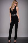 Jovani Black Fitted Jumpsuit M641 - The Dress Outlet