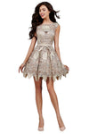 Jovani Cap Sleeve Short Homecoming Dress 94434 - The Dress Outlet