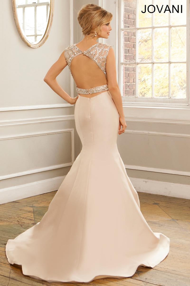 Jovani Crystal Embellished Long Prom Dress 22637 - The Dress Outlet