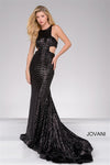 Jovani Cut Out Sequined Long Prom Dress 48334 - The Dress Outlet