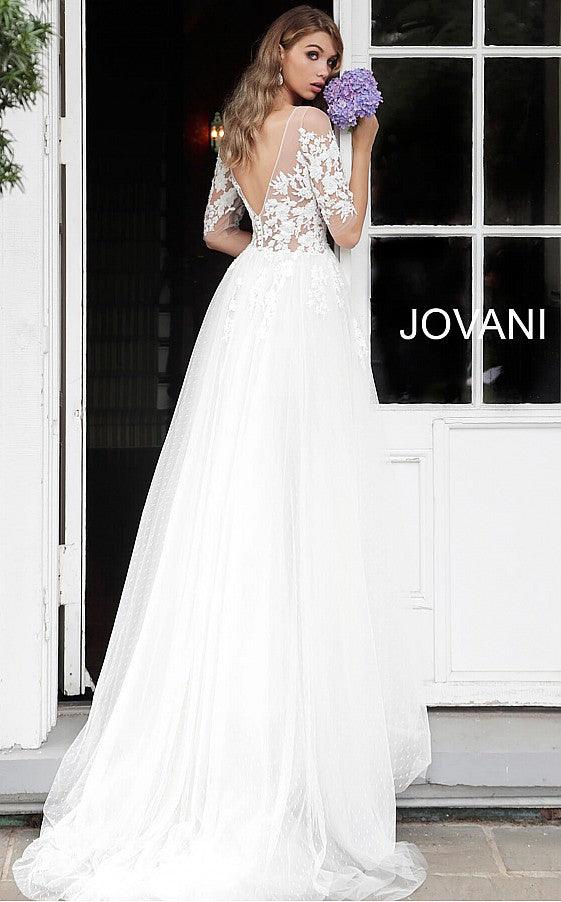 Jovani Embroidered Wedding Gown JB67210 - The Dress Outlet