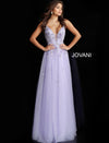 Jovani Floral Appliques Long Prom Dress 66121 - The Dress Outlet