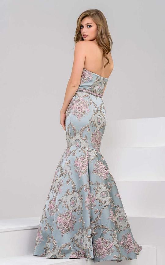 Jovani Floral Long Mermaid Evening Dress 48397 - The Dress Outlet