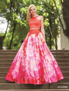 Jovani Floral Print 2 Piece Long Ball Gown 34034 - The Dress Outlet