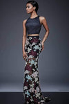 Jovani Floral Print Two-Piece Evening Dress M405 - The Dress Outlet