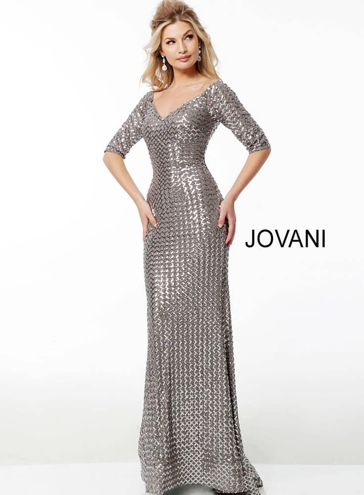 Jovani Fitted Sequin Long Evening Gown 61462 - The Dress Outlet