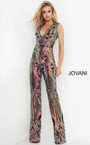 Jovani Formal Sleeveless Sequins Prom Jumpsuit 02469 - The Dress Outlet