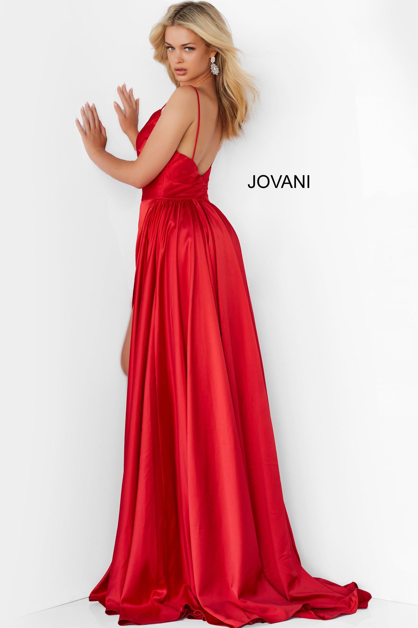 Jovani Formal Spaghetti Strap Long Prom Gown 07800 - The Dress Outlet