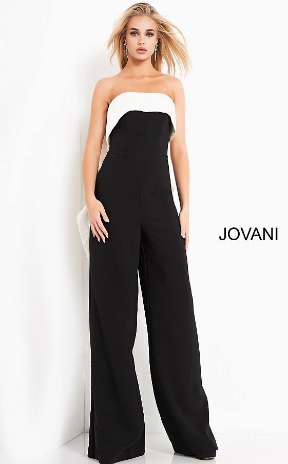 Jovani Formal Strapless Evening Jumpsuit 04355 - The Dress Outlet