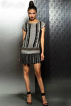 Jovani Fringe Short Dress Cocktail M145 - The Dress Outlet