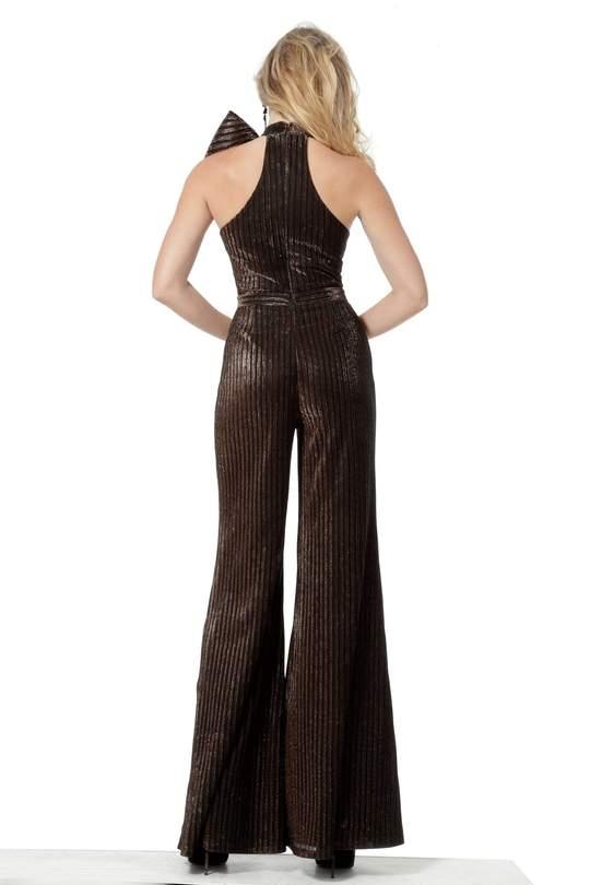 Jovani Halter Flared Formal Jumpsuit 2689 - The Dress Outlet