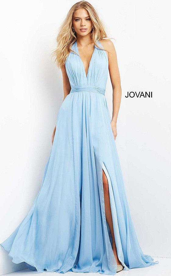 Jovani Halter Long Formal Prom Dress 08682 - The Dress Outlet