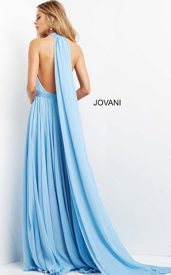 Jovani Halter Long Formal Prom Dress 08682 - The Dress Outlet