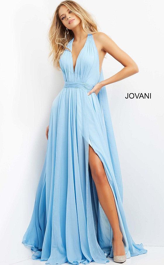 Jovani Halter Long Formal Prom Dress 08682 - The Dress Outlet