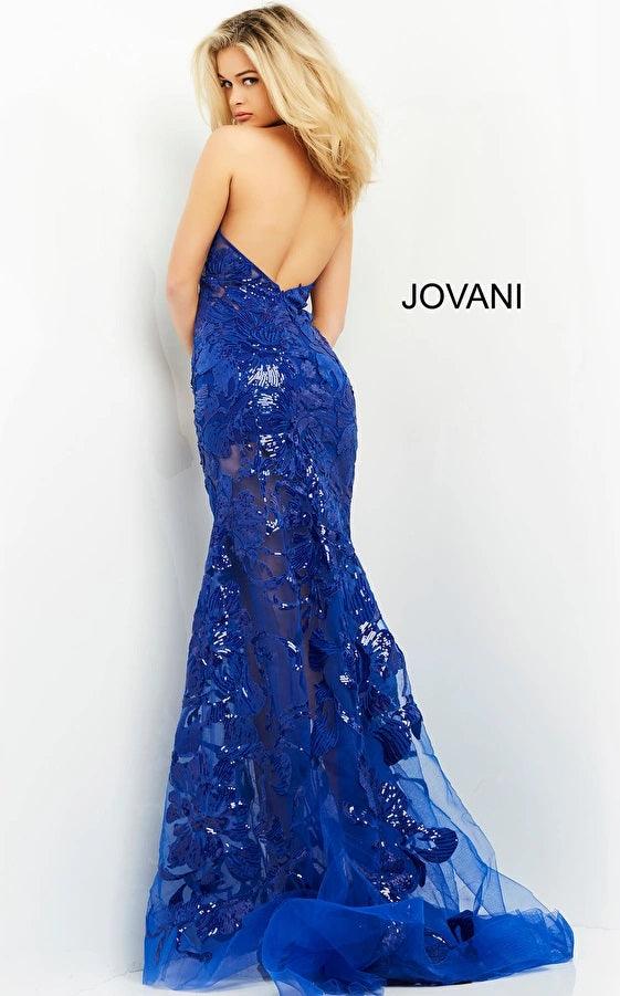 Jovani Halter Long Formal Prom Dress 8110 - The Dress Outlet