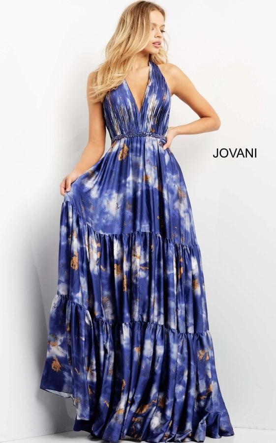 Jovani Halter Long Prom Gown 08577 - The Dress Outlet