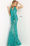 Jovani Halter Long Sexy Prom Dress 06528 - The Dress Outlet