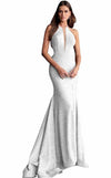 Jovani Halter Mermaid Long Prom Dress 67563 - The Dress Outlet