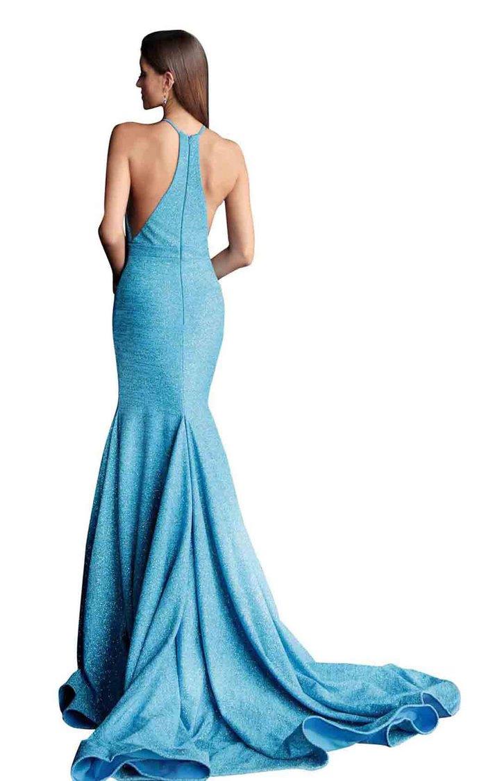 Jovani Halter Mermaid Long Prom Dress 67563 - The Dress Outlet