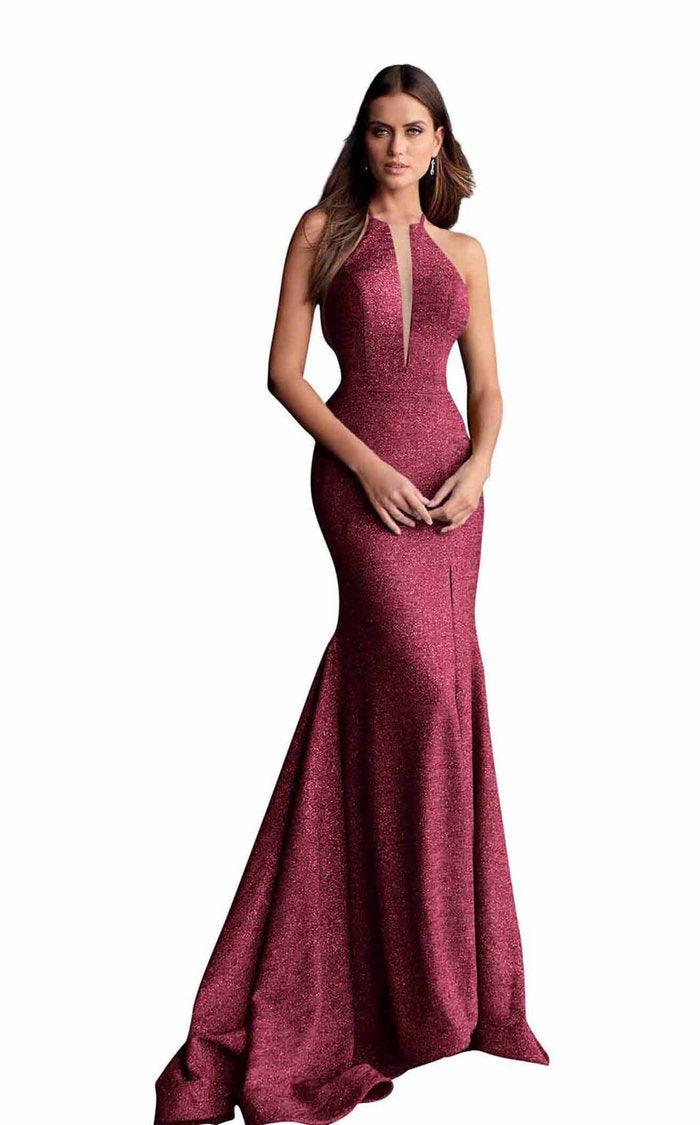 Jovani Halter Mermaid Long Prom Dress 67563 - The Dress Outlet