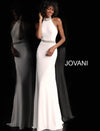 Jovani High Neck Long Prom Dress 40869 - The Dress Outlet