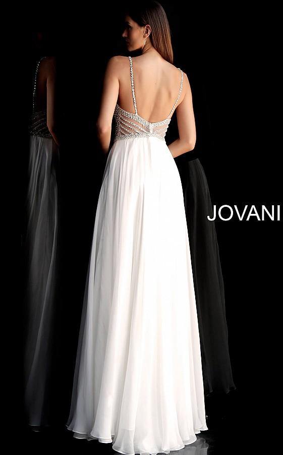 Jovani High Slit Long Prom Dress 66925 - The Dress Outlet