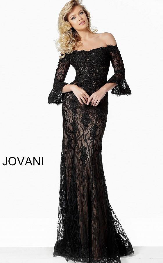 Jovani Lace Mother of the Bride Long Dress 2240 - The Dress Outlet