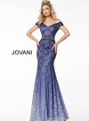 Jovani Lace Off the Shoulder Long Evening Dress 40089 - The Dress Outlet