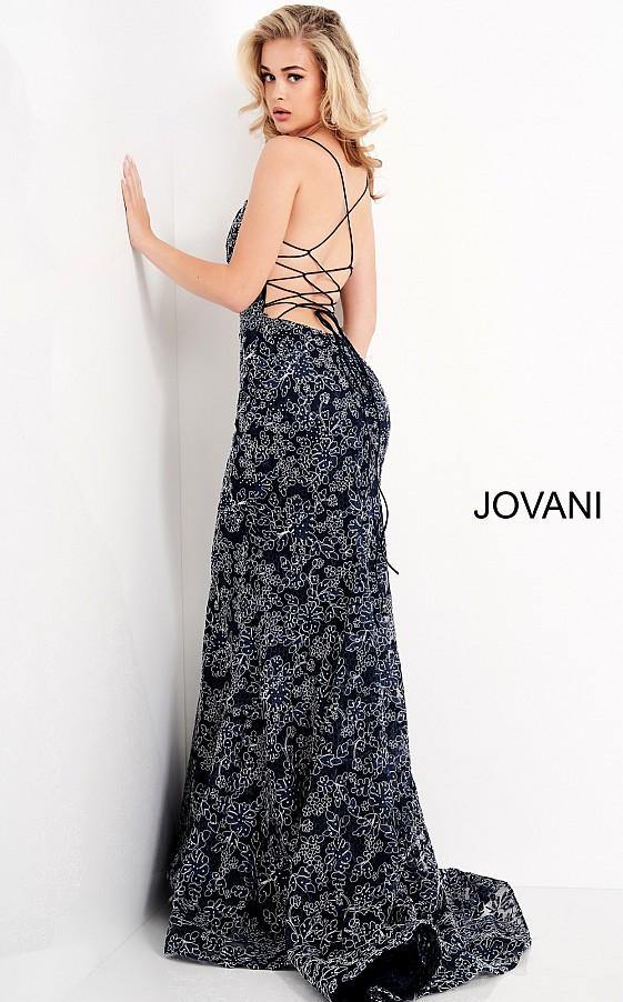 Jovani Lace Spaghetti Strap Prom Dress 06591 - The Dress Outlet