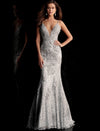 Jovani Long Deep V-neck Mermaid Prom Dress 62750 - The Dress Outlet