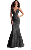 Jovani Long Deep V-neck Mermaid Prom Dress 62750 - The Dress Outlet