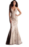 Jovani Long Deep V-neck Mermaid Prom Dress 62750 - The Dress Outlet