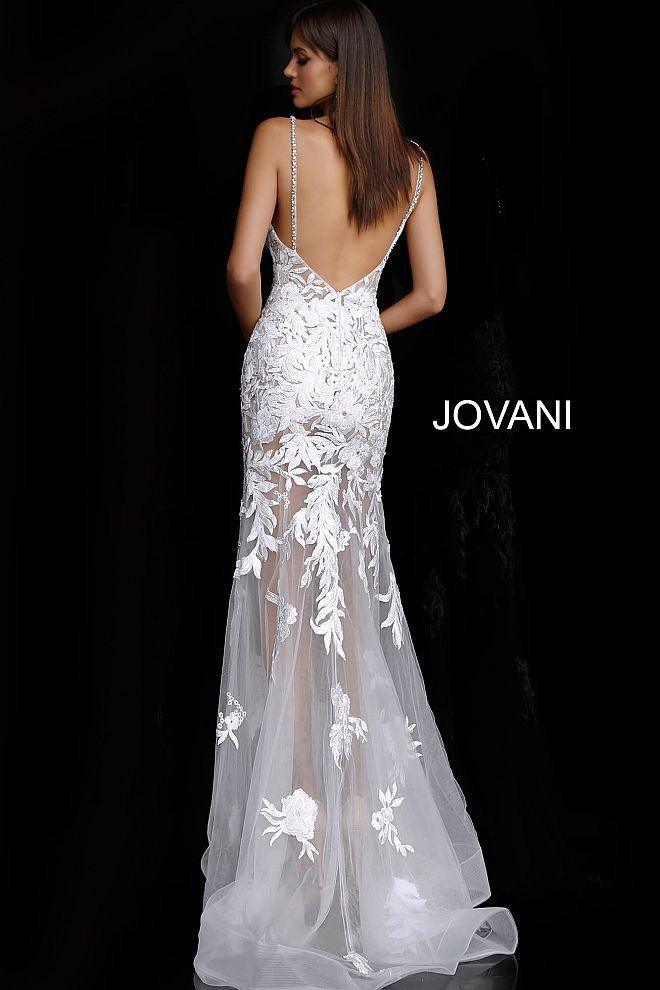 Jovani Long Fitted Wedding Dress 68401 - The Dress Outlet