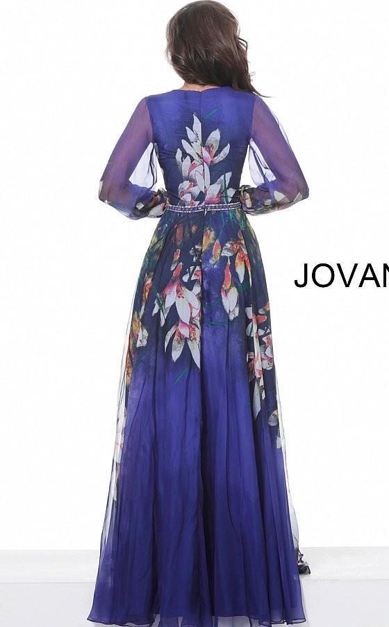 Jovani Long Floral Formal Dress Sale - The Dress Outlet