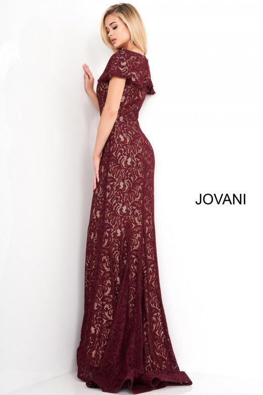 Jovani Long Formal Evening Lace Dress 02904 - The Dress Outlet