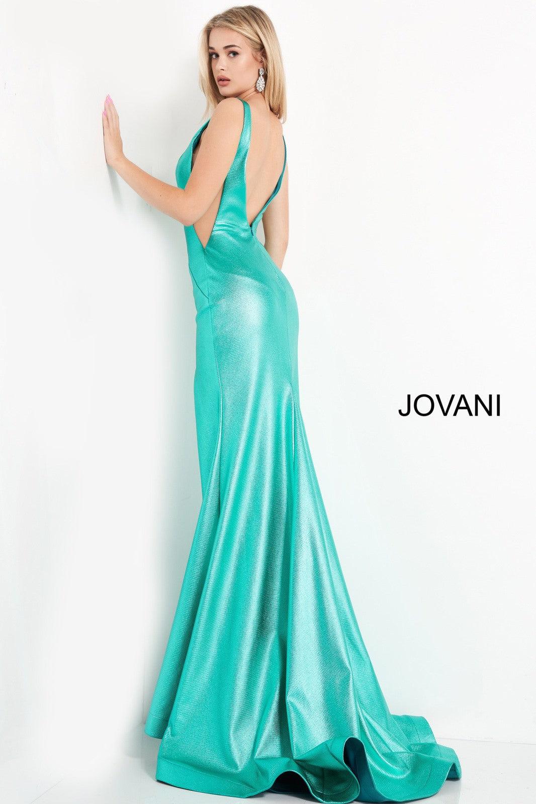 Jovani Long Fitted Metallic Long Prom Dress 06125 - The Dress Outlet