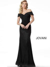 Jovani Long Formal Off Shoulder Glitter Dress 64533 - The Dress Outlet