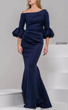 Jovani Long Formal Pleated Trumpet Dress 39739 - The Dress Outlet