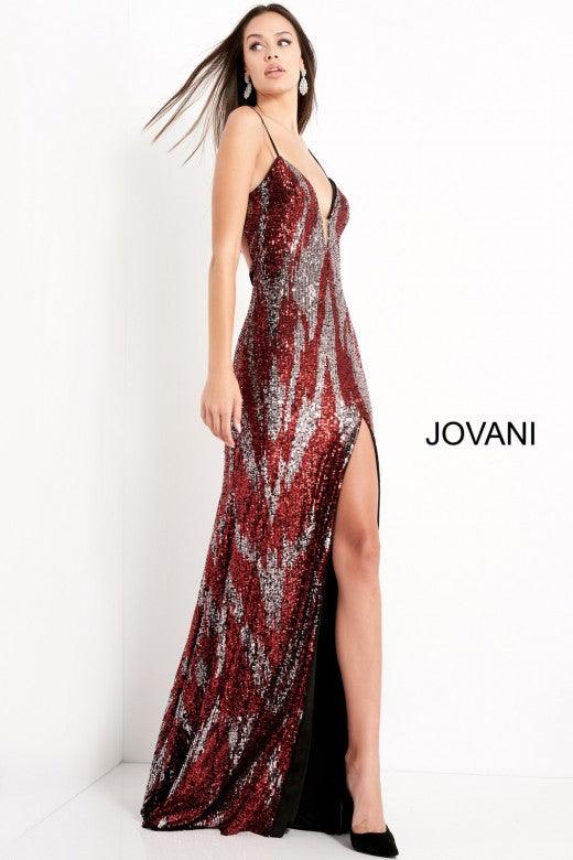 Jovani Long Formal Spaghetti Strap Prom Dress 04428 - The Dress Outlet