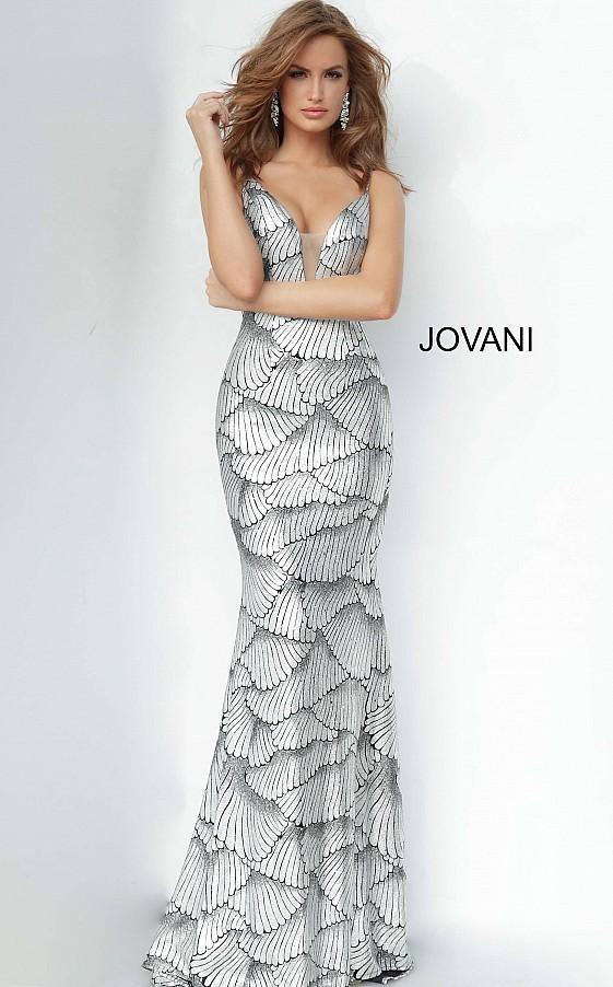 Jovani Long Fitted Spaghetti Straps Prom Dress 3940 - The Dress Outlet