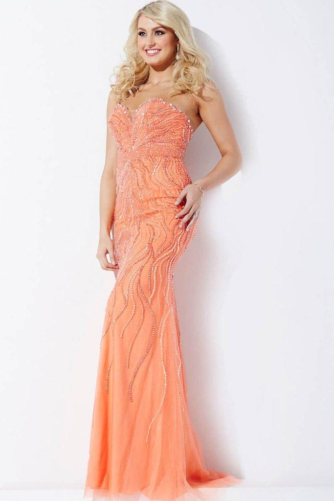 Jovani Long Formal Strapless Prom Dress 33692 - The Dress Outlet